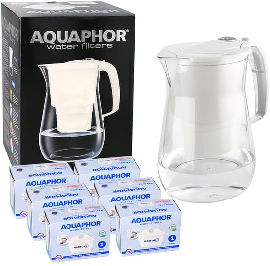 Dzbanek filtrujący wodę Aquaphor Onyx 4.2L BIAŁY TRITAN + 6 FILTRÓW duży AQUAPHOR