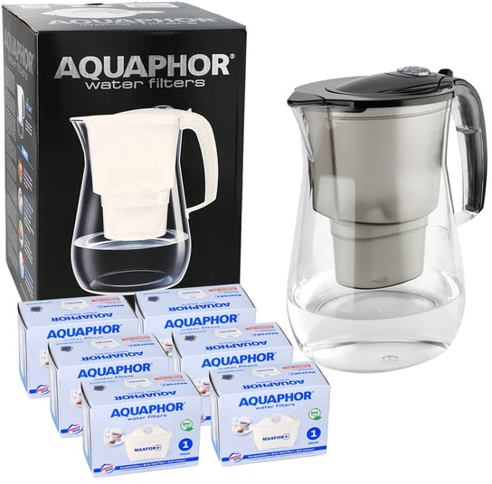 Dzbanek filtrujący wodę Aquaphor Onyx 4.2L CZARNY TRITAN + 6x Filtr Wkład AQUAPHOR