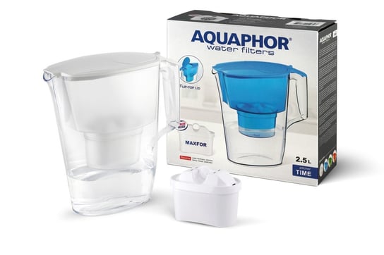 Dzbanek filtrujący wodę Aquaphor Time 2,5 l biały + wkład filtrujący B25 AQUAPHOR