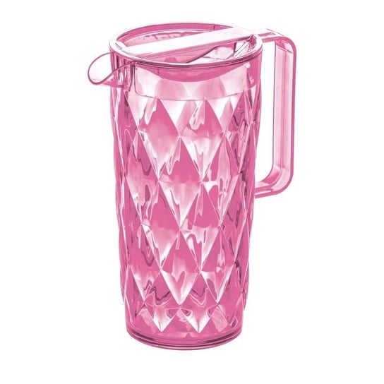 Dzbanek KOZIOL Crystal, różowy, 1,6 l, 25x18x12 cm Koziol