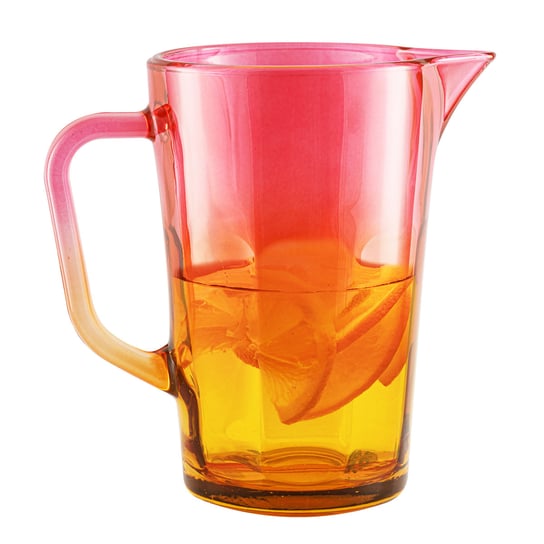 Dzbanek z uchem na wodę i napoje Gigi ombre pomarańczowo - różowe 1230 ml Trend For Home