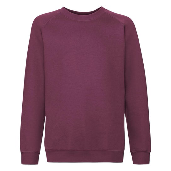 Dziecięca bluza Premium Raglan Sweat Fruit of the Loom - Burgund 12-13 FRUIT OF THE LOOM