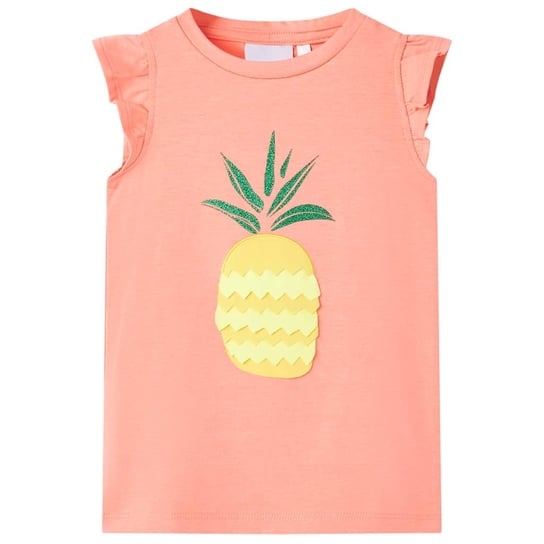 Dziecięca koszulka ananasowa neonowy koral 140 9-1 Inna marka
