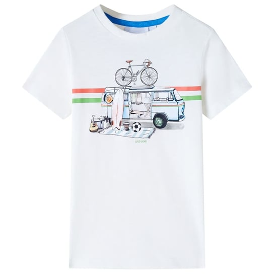 Dziecięca koszulka bus, 100% bawełna, ecru, rozmia / AAALOE Inna marka