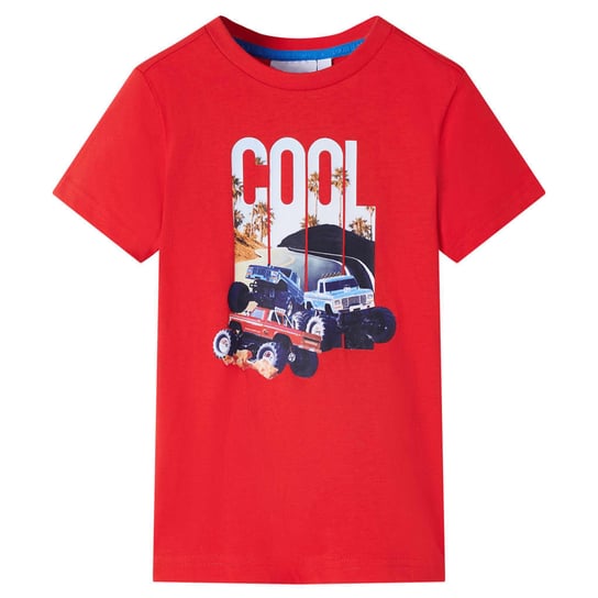 Dziecięca koszulka COOL - czerwona, 92 (18-24 mies / AAALOE Inna marka