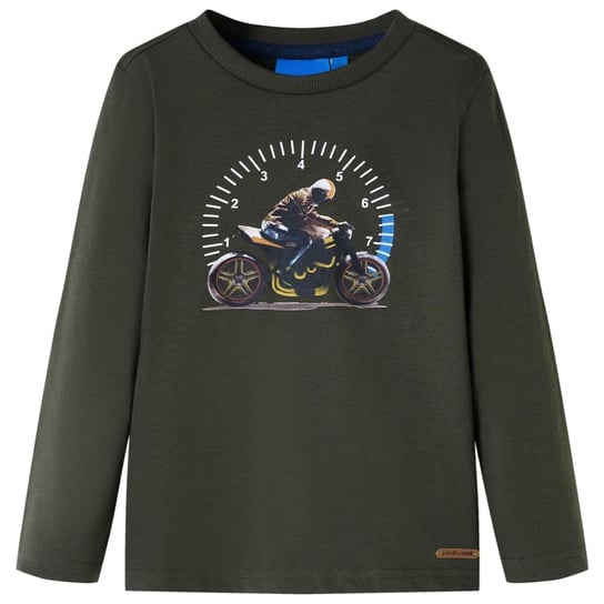 Dziecięca koszulka khaki z motocyklem - 104 (3-4 l / AAALOE Inna marka
