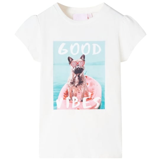 Dziecięca koszulka psa w łodzi, rozmiar 140, ecru / AAALOE Inna marka