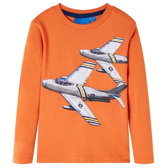 Dziecięca koszulka samoloty 128 ciemnopomarańczowa Zakito Europe