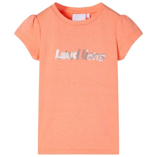Dziecięca koszulka T z cekinami 140 neonowy pomara Zakito Europe