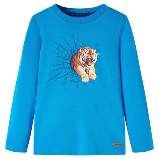 Dziecięca koszulka tygrys bawełna 140 kobaltowa Zakito Europe