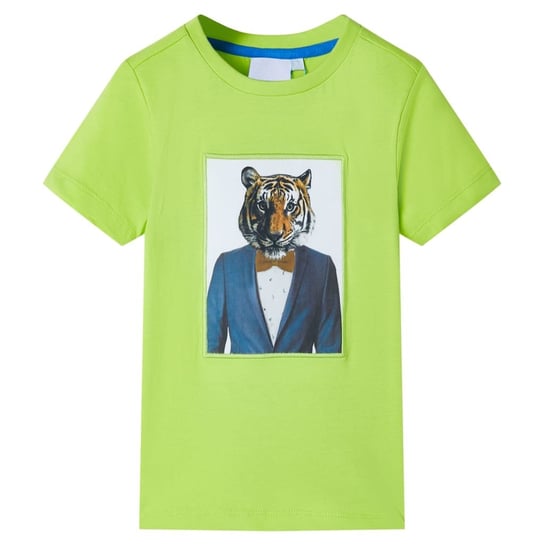 Dziecięca koszulka tygrys limonkowy 128 (7-8 lat) Zakito Europe