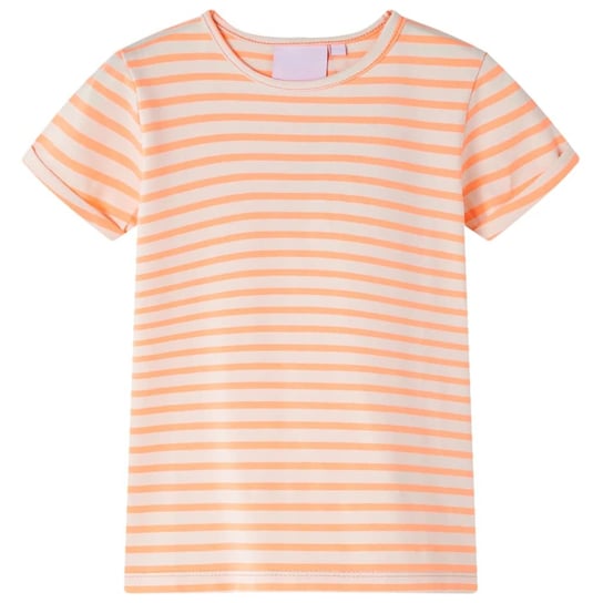 Dziecięca koszulka w paski, neonowy pomarańcz, roz / AAALOE Inna marka