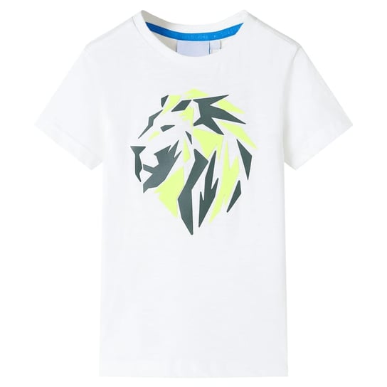 Dziecięca koszulka z lwią głową 128 ecru Inna marka