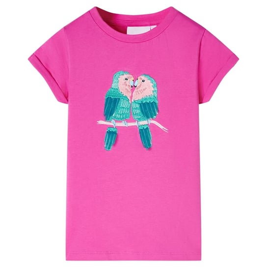 Dziecięca koszulka z papugami 116/5-6l różowa Zakito Europe