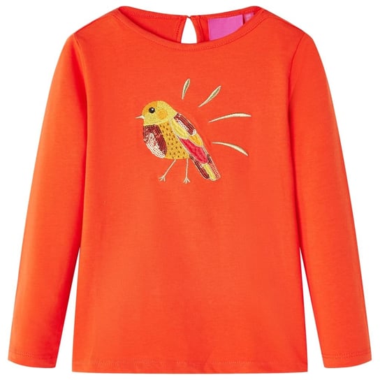 Dziecięca koszulka z ptaszkiem, ciemnopomarańczowa / AAALOE Inna marka