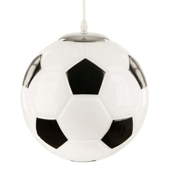 Dziecięca Lampa wisząca Football piłka dekoracyjna biała czarna ABIGALI