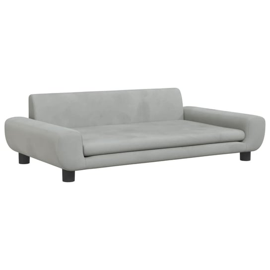 Dziecięca Sofa Aksamitna 100x54x33 cm, Jasnoszara Zakito Europe