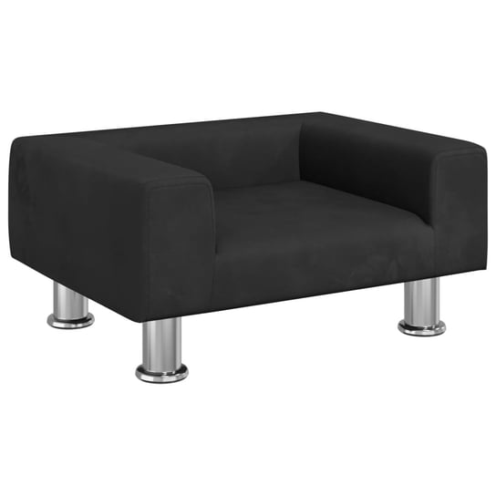 Dziecięca sofa aksamitna czarna 50x40x26,5 cm Zakito Europe