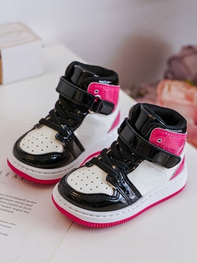 Dziecięce Buty Sportowe Lakierowane Różowo-Białe Milara -26 Inna marka