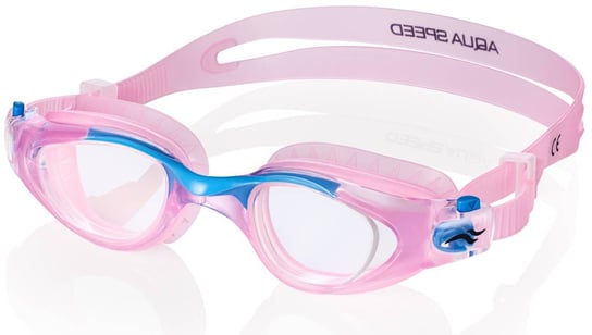 Dziecięce okulary pływackie AQUASPEED MAORI jasno-różowe AquaSpeed