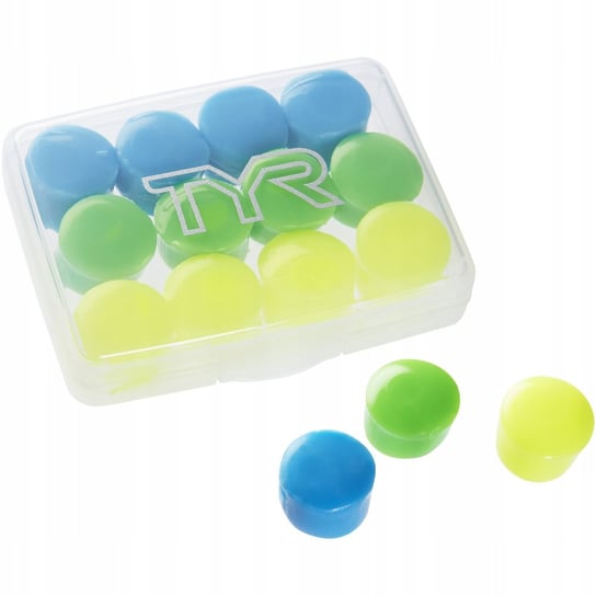 Dziecięce silikonowe zatyczki do uszu na basen 12 szt. TYR LEPY12PK/970 TYR