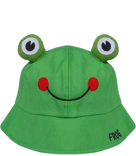 Dziecięcy kapelusz głęboka czapka żabka oczka Agrafka
