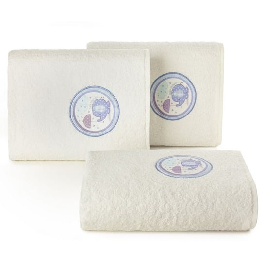 Dziecięcy ręcznik bawełniany z aplikacją kremowy BABY 50x90 Eurofirany