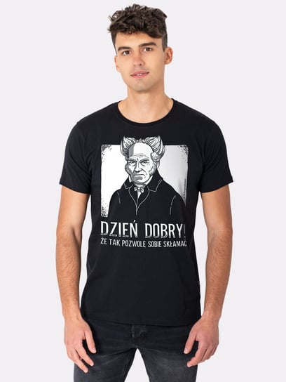 DZIEŃ DOBRY / SCHOPENHAUER / koszulka męska / czarna Inna marka