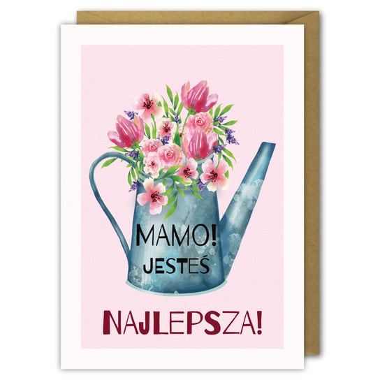 Dzień Mamy, Jesteś Najlepsza, Kwiaty B6 Paper Flamingo