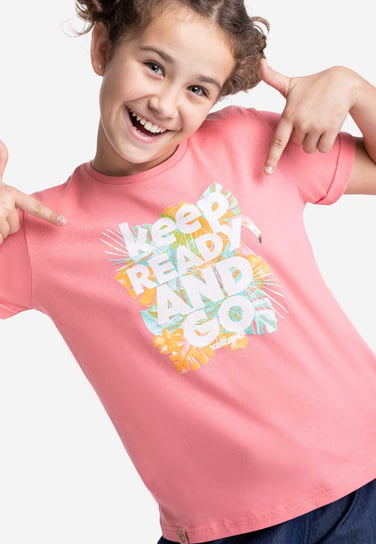 Dziewczęca koszulka z kolorowym nadrukiem VOLCANO T-READY JUNIOR 122-128 VOLCANO