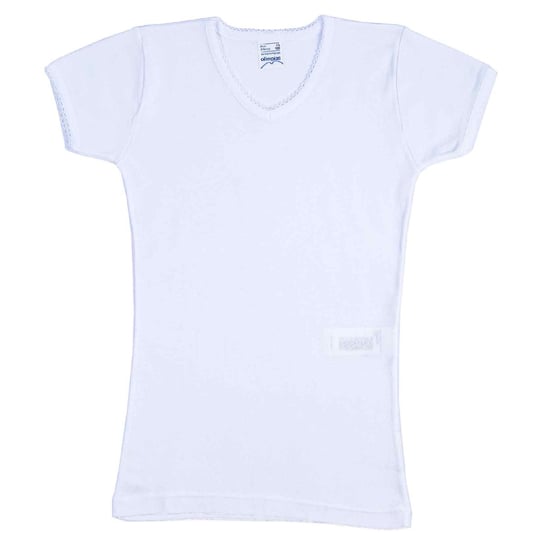 Dziewczęca koszulka z krótkim rękawem, biała/Olimpias OLIMPIAS