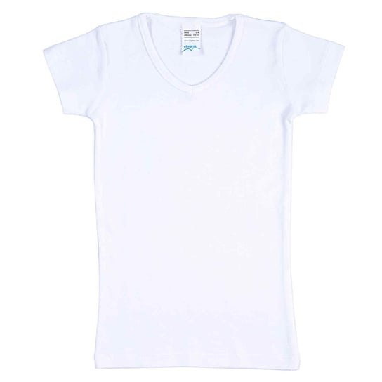 Dziewczęca koszulka z krótkim rękawem, biała/Olimpias OLIMPIAS