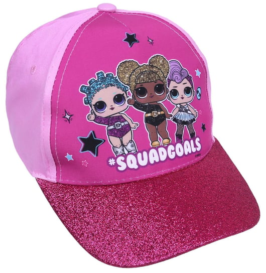 Dziewczęca, różowa czapka z brokatowym daszkiem L.O.L. Surprise! sarcia.eu
