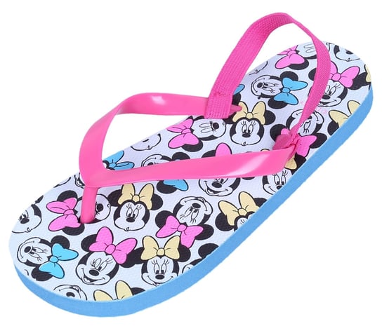 Dziewczęce, różowo-niebieskie japonki z gumką Minnie DISNEY 32-33 EU Disney