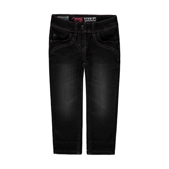 Dziewczęce spodnie jeansowe, czarny, rozmiar 134 Kanz