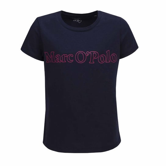 Dziewczęcy T-shirt z logo, Krótki rękaw, Granatowy, Marc O'Polo Marc O'Polo