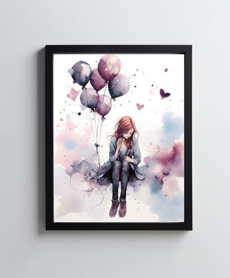 Dziewczynka na huśtawce - 40x50 cm - Bez ramy Harmony Posters