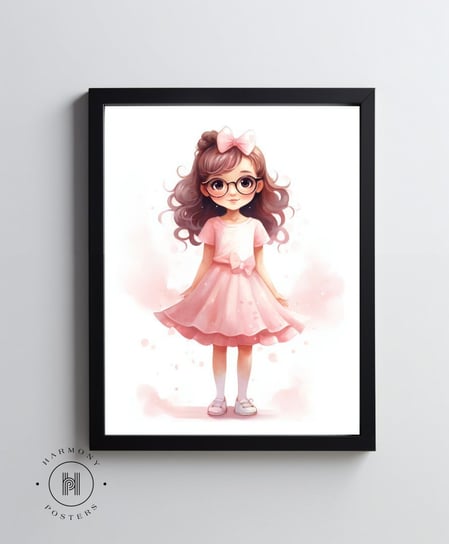 Dziewczynka w okularach - 40x50 cm - Bez ramy Harmony Posters