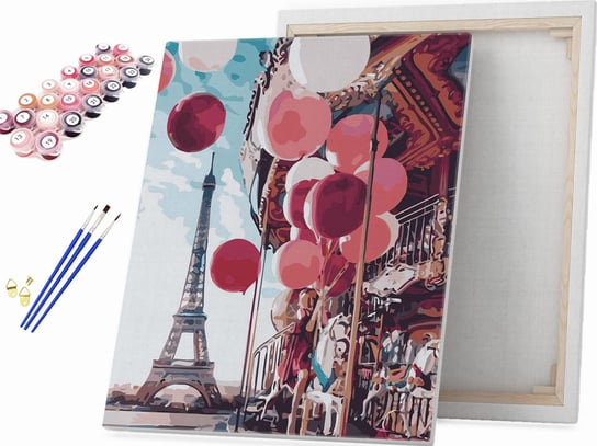 Dziewczynka z balonami - Paryż - Malowanie po numerach Beliart