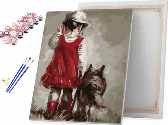 Dziewczynka z psem - Malowanie po numerach Beliart