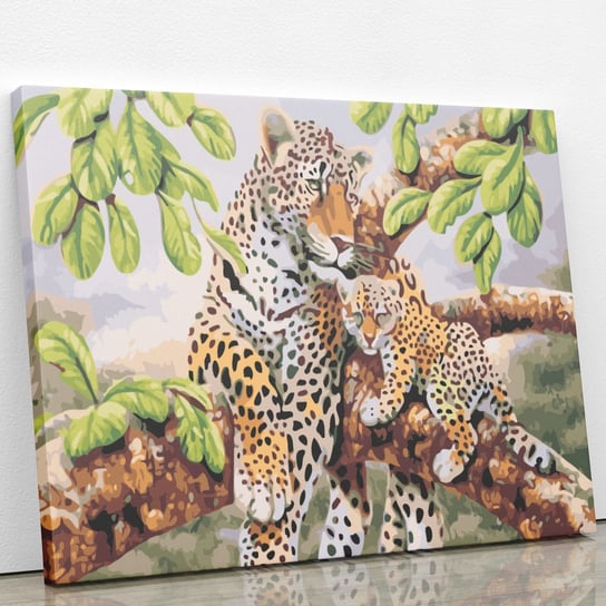 Dzikie koty na drzewie - Malowanie po numerach 50 X 40 cm ArtOnly