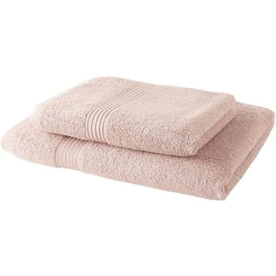 DZIŚ Zestaw 1 prześcieradła kąpielowego 100% bawełny 70x130 cm + 1 ręcznika kąpielowego 50x100 cm - Piaskowy Róż Today