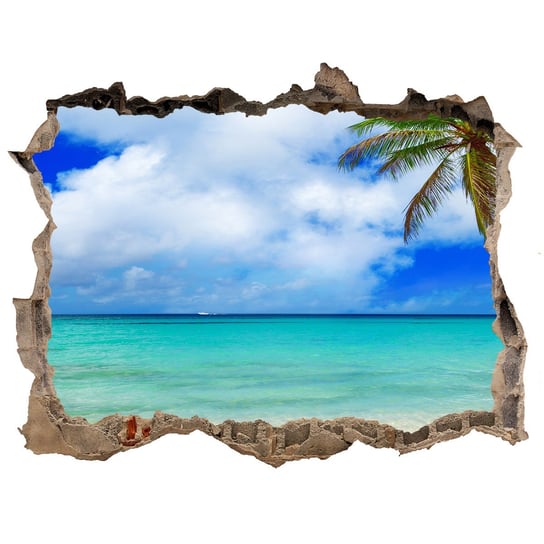 Dziura 3d w ścianie Naklejka Karaiby plaża 120x81, Tulup Tulup