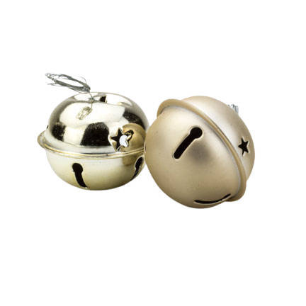 Dzwoneczki dekoracyjne metalowe złote 3,5cm 6szt Inna marka
