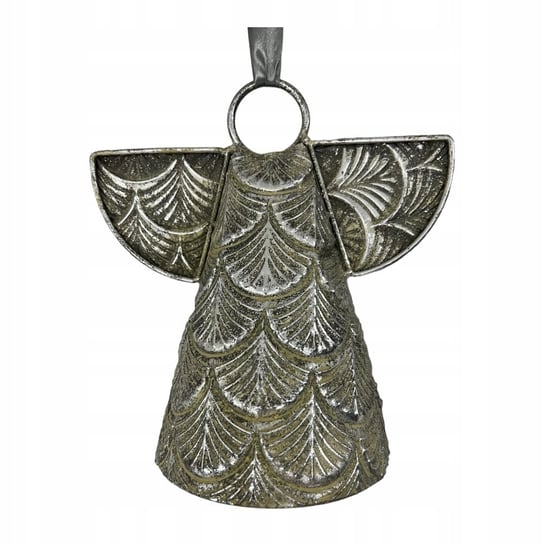 Dzwonek Anioł Z Metalu Srebrny Dekoracja Świateczna Dekorpap