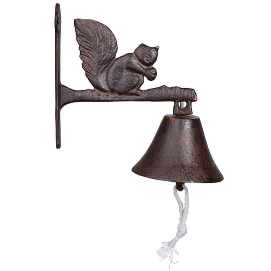 Dzwonek do drzwi kołatka Z WIEWIÓRKĄ RETRO żeliwna dekoracja na prezent Esschert Design