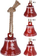 Dzwonek Metalowy Czerwony Świąteczny Zawieszka Z Dzwonkiem 13 Cm Na Jucie Inna marka