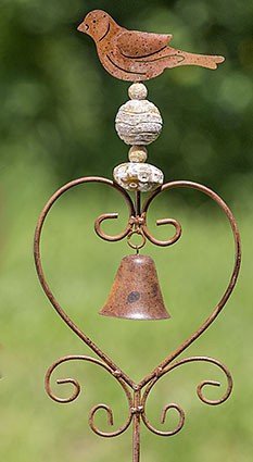 Dzwonek ogrodowy do wbicia 2, brązowy, 120 cm Vera Pelle