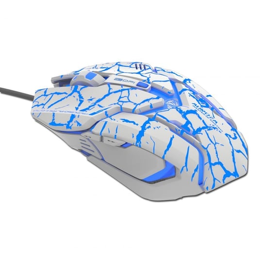 E-Blue Mysz Auroza Gaming, 4000Dpi, Optyczna, 6Kl., Przewodowa Usb, Biała, Do Gry Auroza