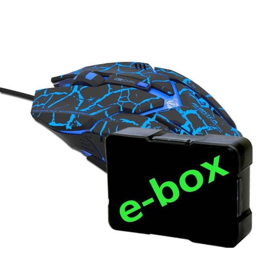 E-Blue Mysz Auroza Gaming, 4000Dpi, Optyczna, 6Kl., Przewodowa Usb, Czarna, Do Gry, E-Box Auroza